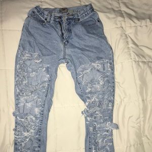 Custom Distressed High Waisted Jeans